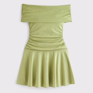 Abercrombie & Fitch Off the shoulder knit skort dress Womens Petite Small SP